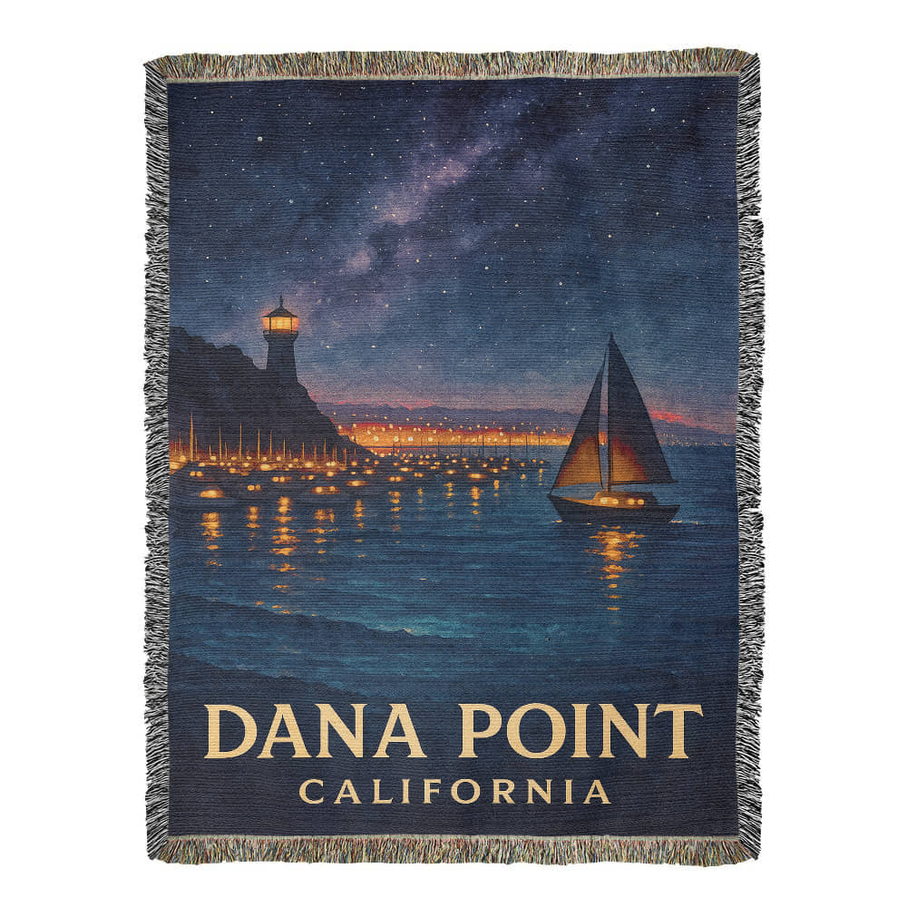 Dana Point California Woven Blanket Travel Gift Vacation Souvenir 3 Sizes