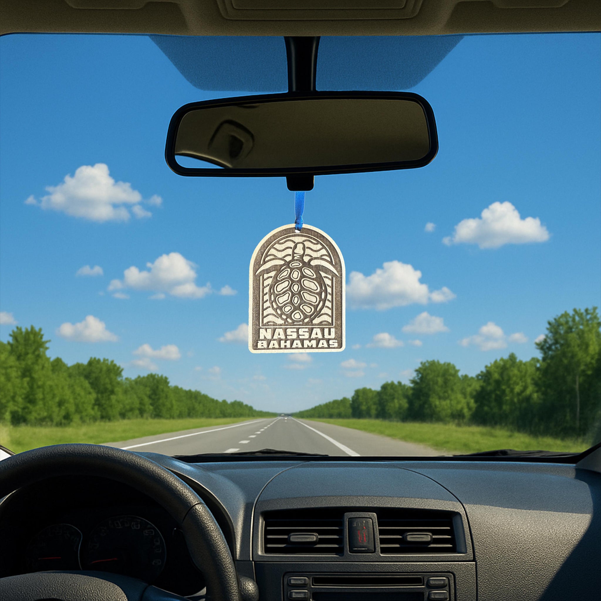 Nassau Bahamas Ornament Cherry Wood Christmas Cherry. Made In USA Gift. Travel Vacation Souvenir