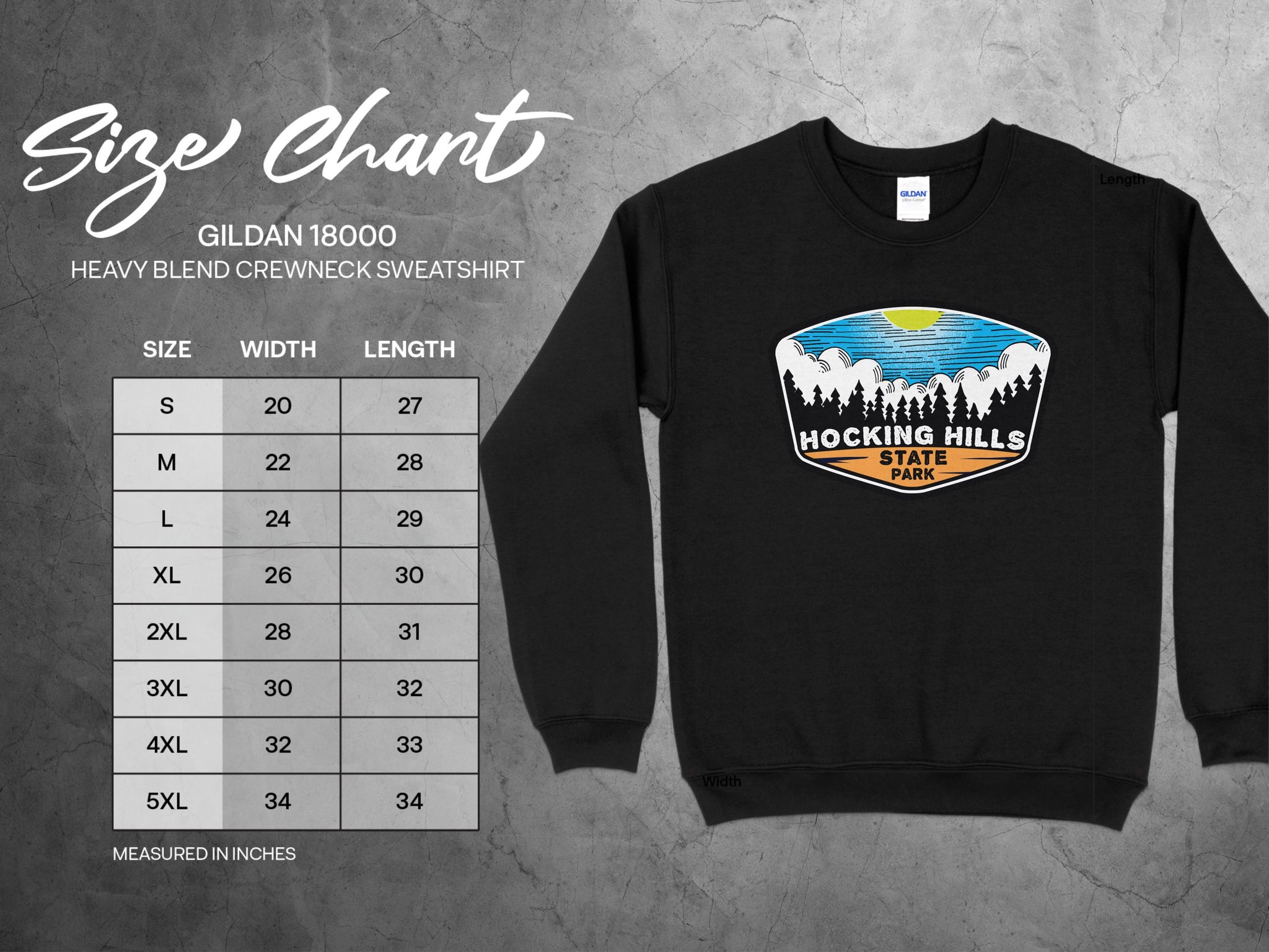 Hocking Hills State Park sweatshirt, Outdoor hiking crewneck, Retro mountain forest design, Adventure lovers gift, Unisex cozy pullover