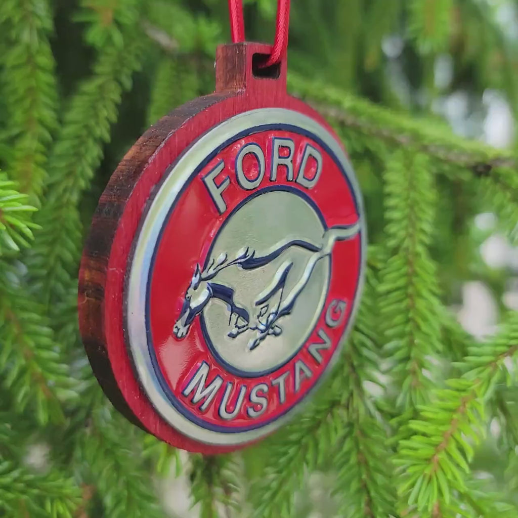 Ford Mustang Ornament Christmas Ornaments Wood And Metal