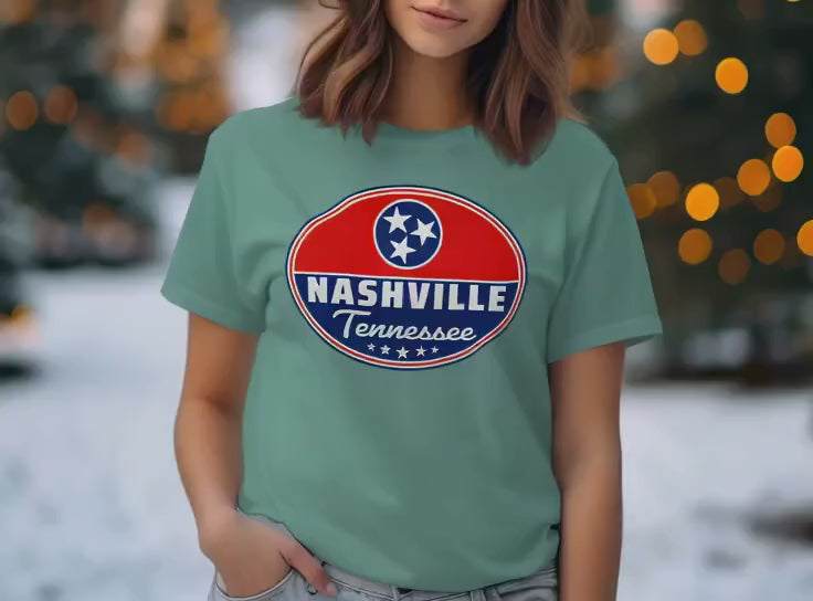 Nashville Tennessee T-Shirt, Nashville Stars Tee, Tennessee Vintage Apparel, Music City Souvenir, Nashville Tourist Shirt