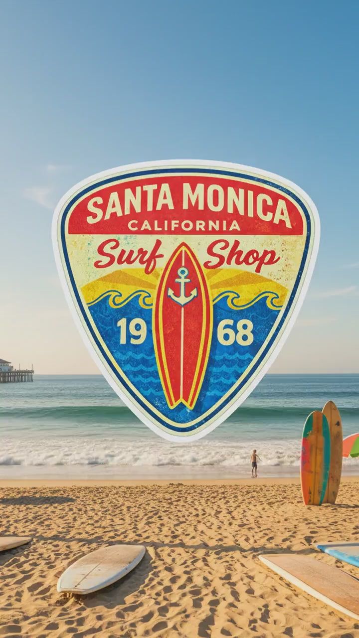 3.25" Santa Monica, California Decal Sticker Vacation Souvenir