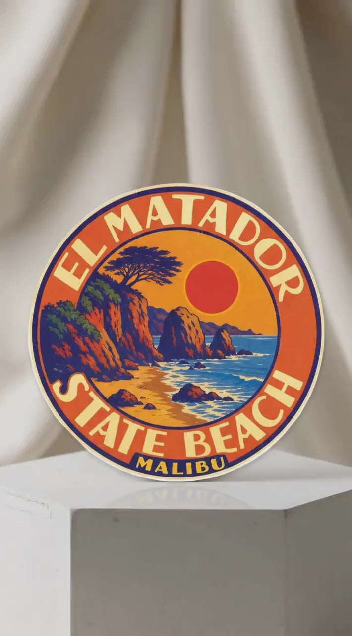 El Matador State Beach Malibu California Vinyl Sticker Assorted Sizes.