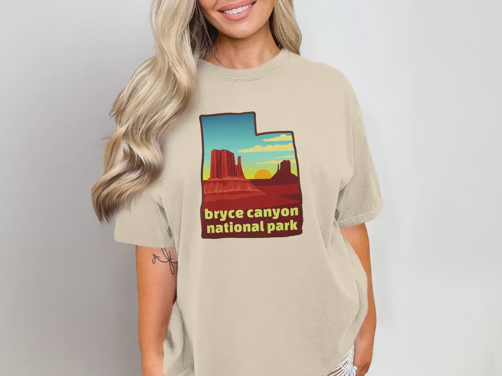 Bryce Canyon National Park Sunset Tee, Nature Lovers Gift, Vintage Style National Park Shirt, Adventure Seekers Apparel