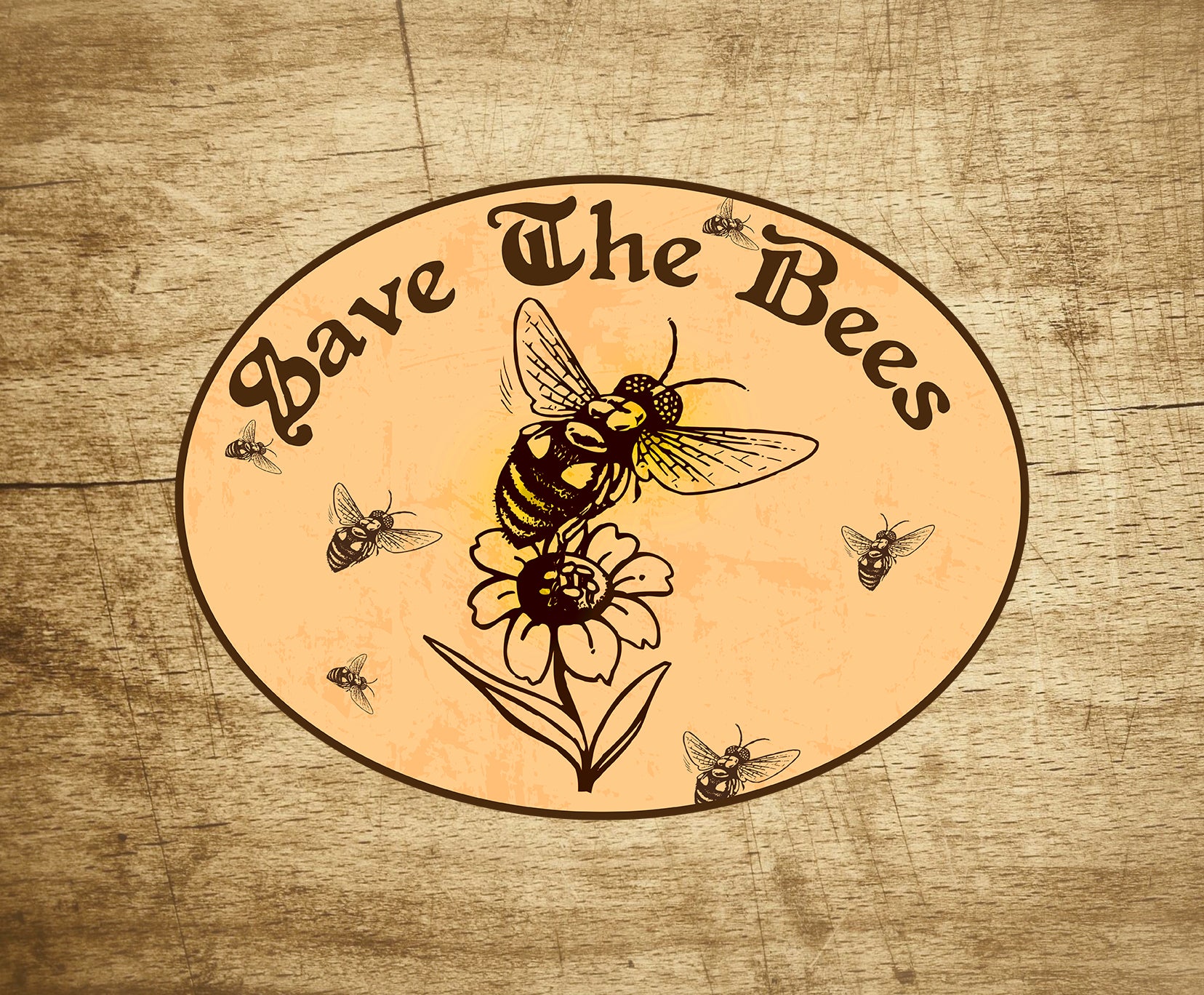 Save The Bees 4" x 3" Vinyl Sticker