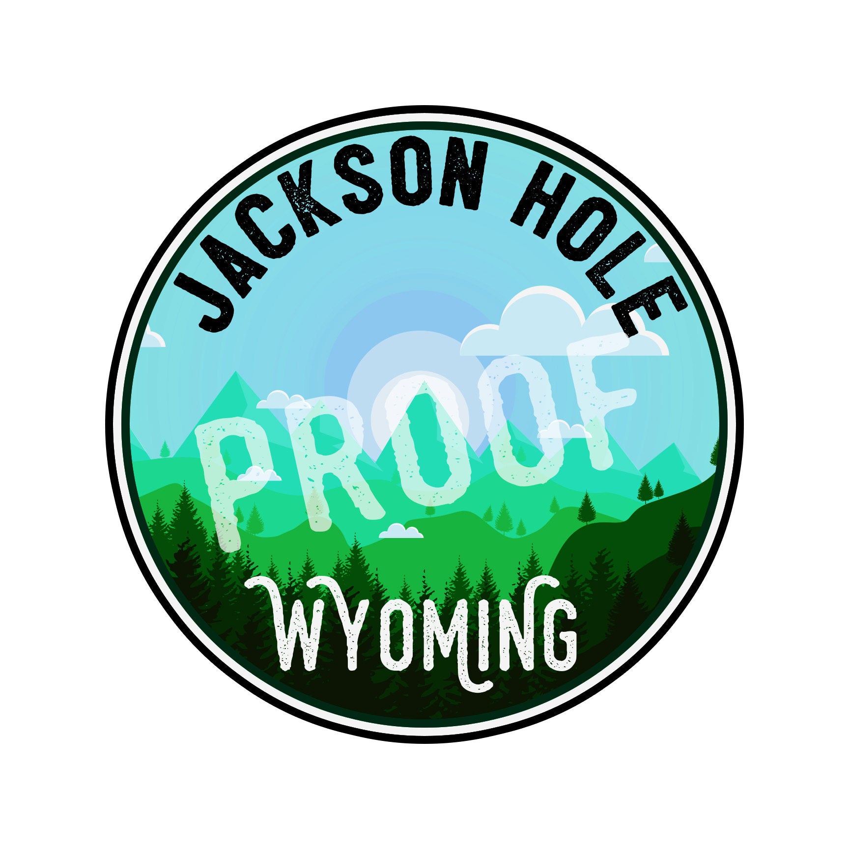 JACKSON HOLE WYOMING 3" Sticker Decal Mountain Skiing Ski Snowboard Snowboarding Nature