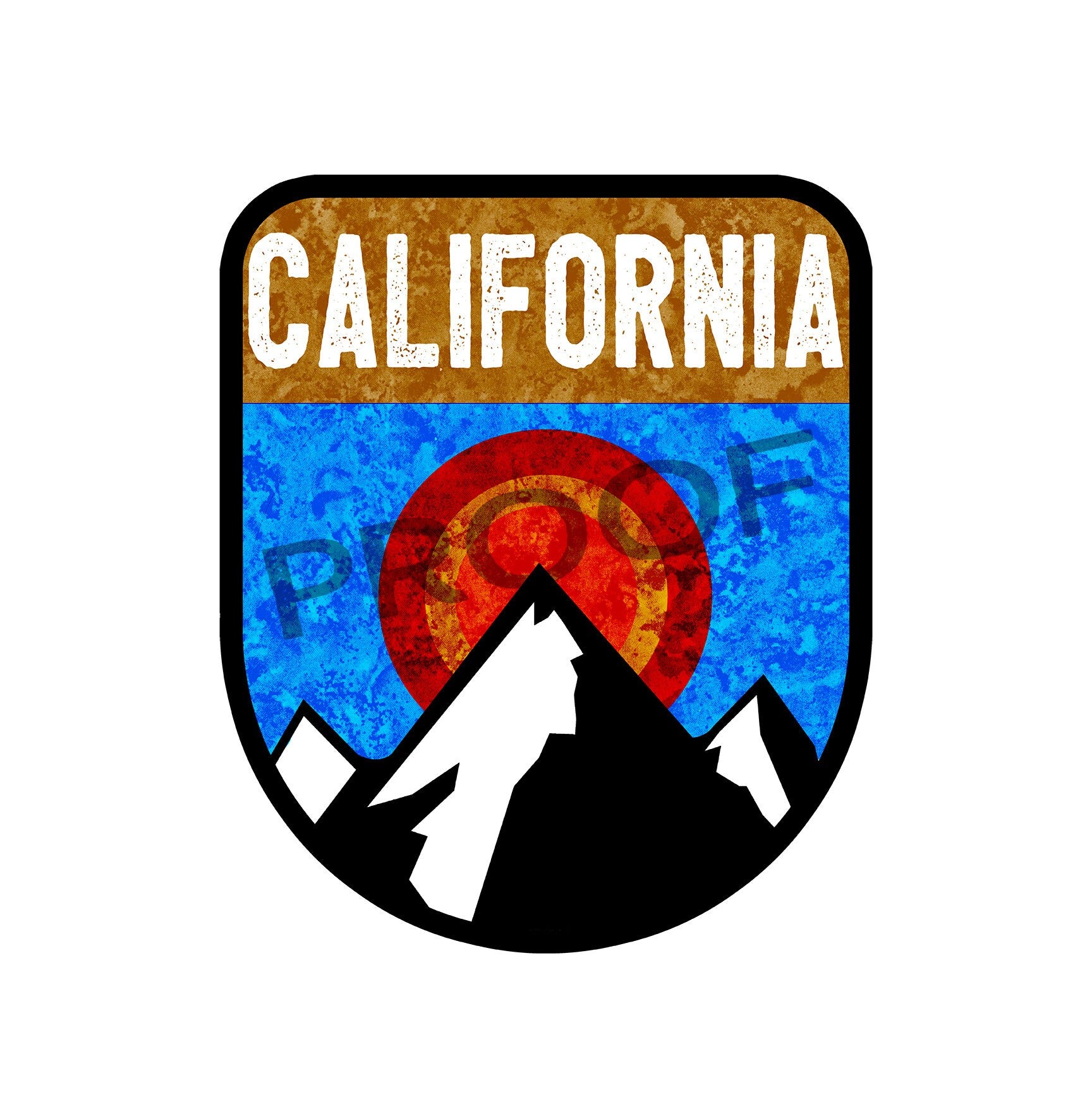 CALIFORNIA Mountains Outdoors Decal Sticker Vinyl Nature Skiing Big Bear Tahoe Hiking Climb Hike Camp Camping Yosemite Redwood Lassen