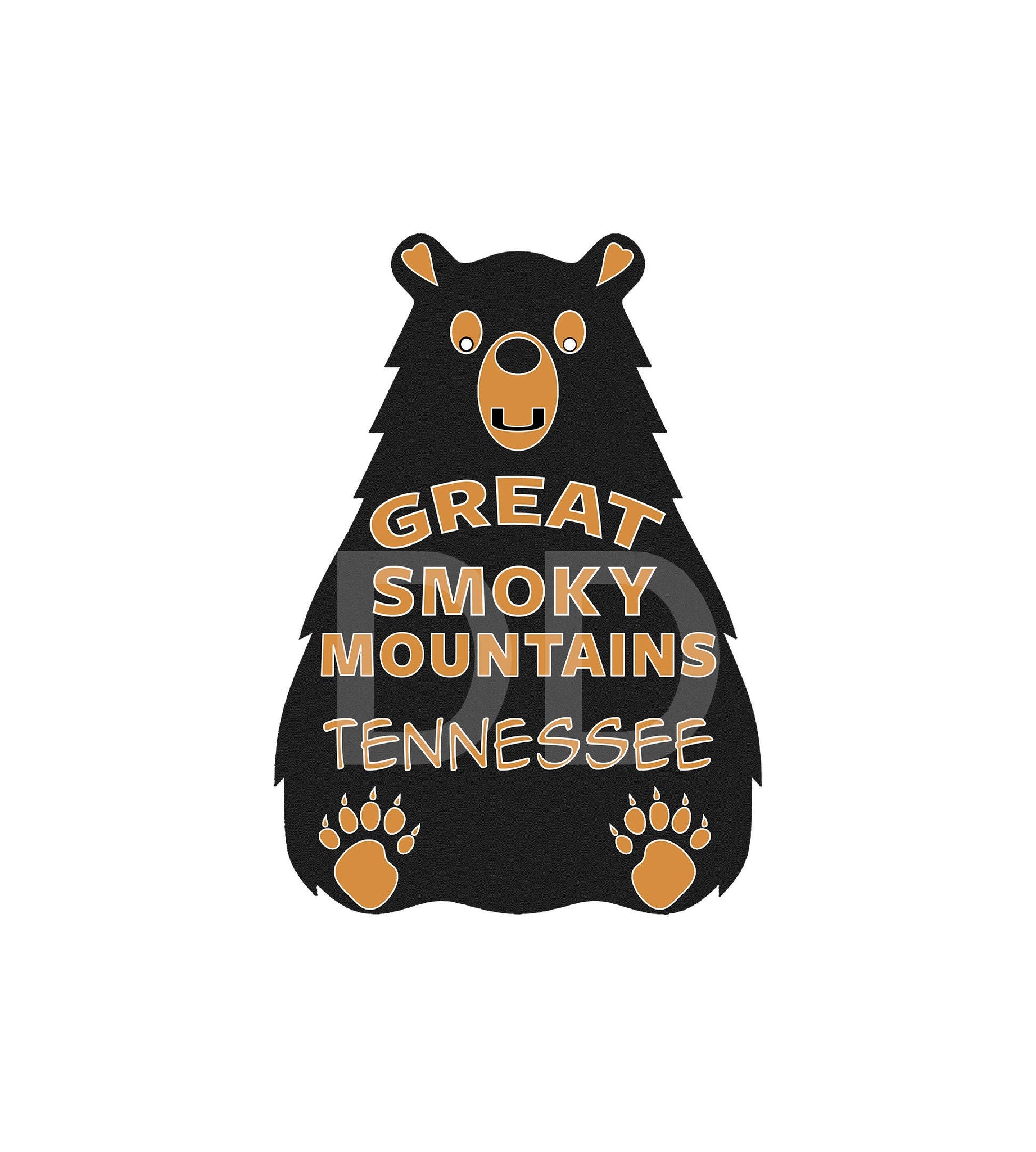 Great Smoky Mountains National Park Bear Decal Sticker Tennessee Vinyl Outdoors Nature