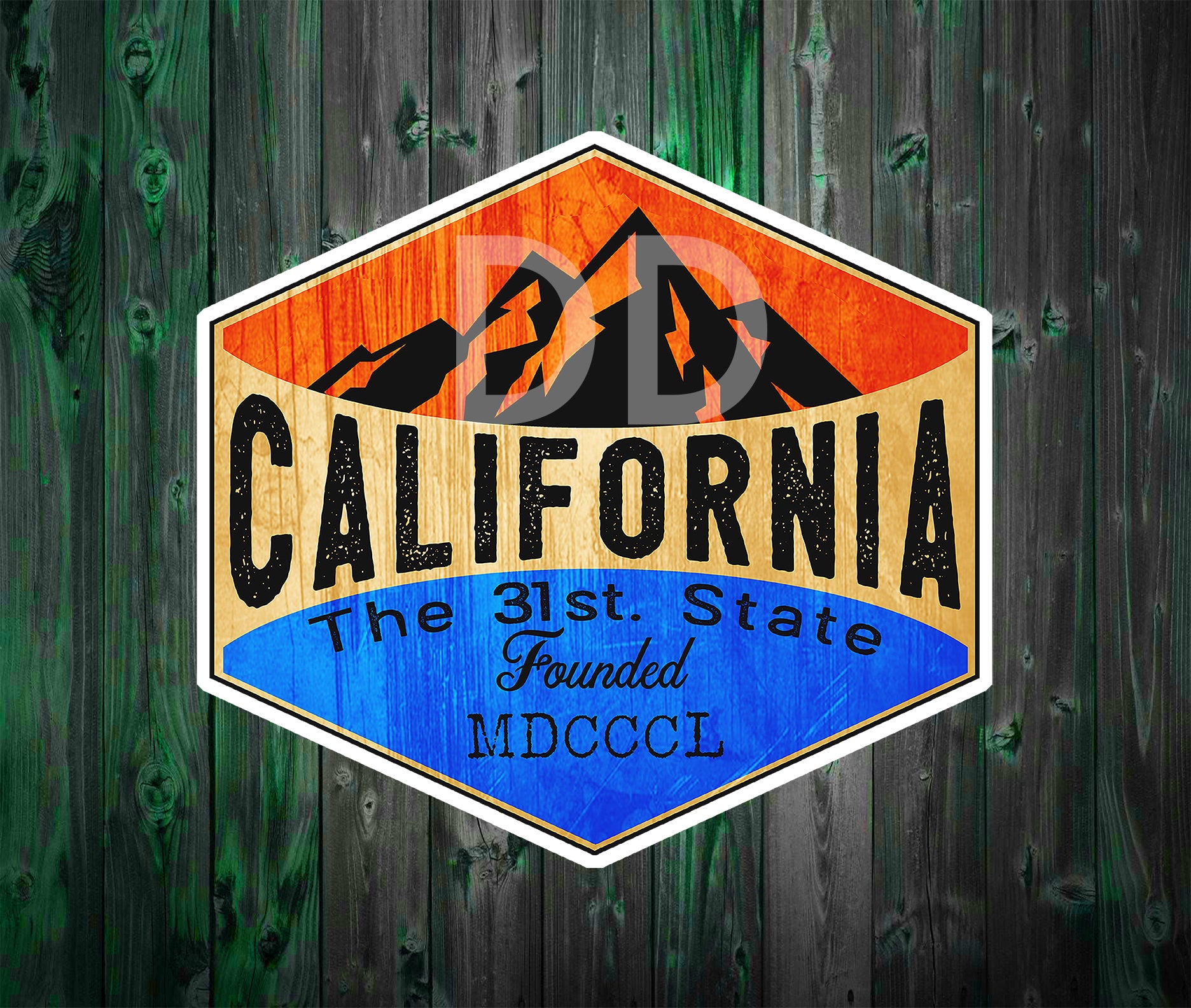 California The 31 St. State Vinyl Decal Mountains Republic San Diego San Francisco Los Angeles Anaheim Sacramento Sticker