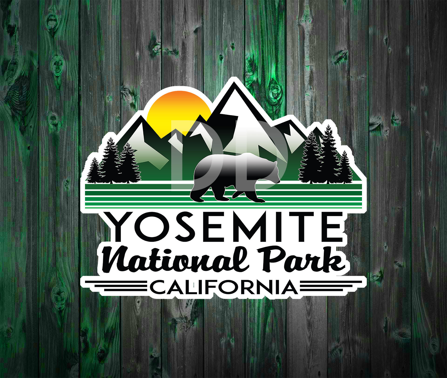 YOSEMITE NATIONAL PARK California Vinyl Sticker Bear Mountain Hiking Camping Climbing Decal Nature Outdoors