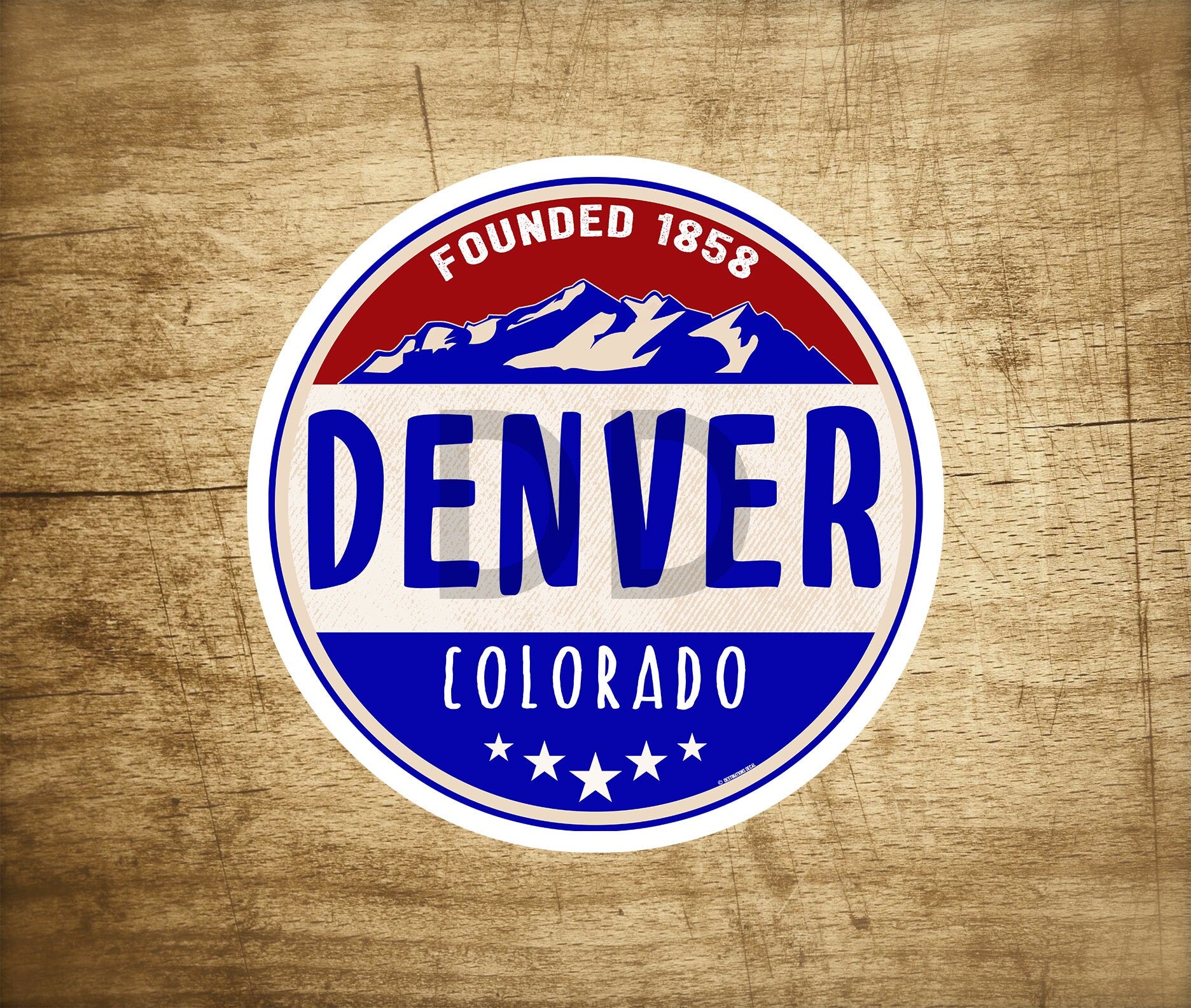 Denver Colorado Decal Sticker Rocky Mountains  3" x 3"