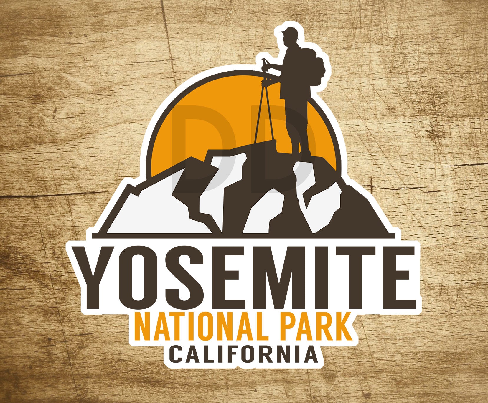 Yosemite National Park California Hiking Sticker Decal 3.1" x 3"