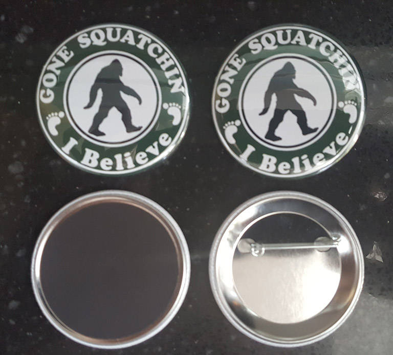Gone Squatchin Bigfoot Pin Back Button Or Magnet 2.25"