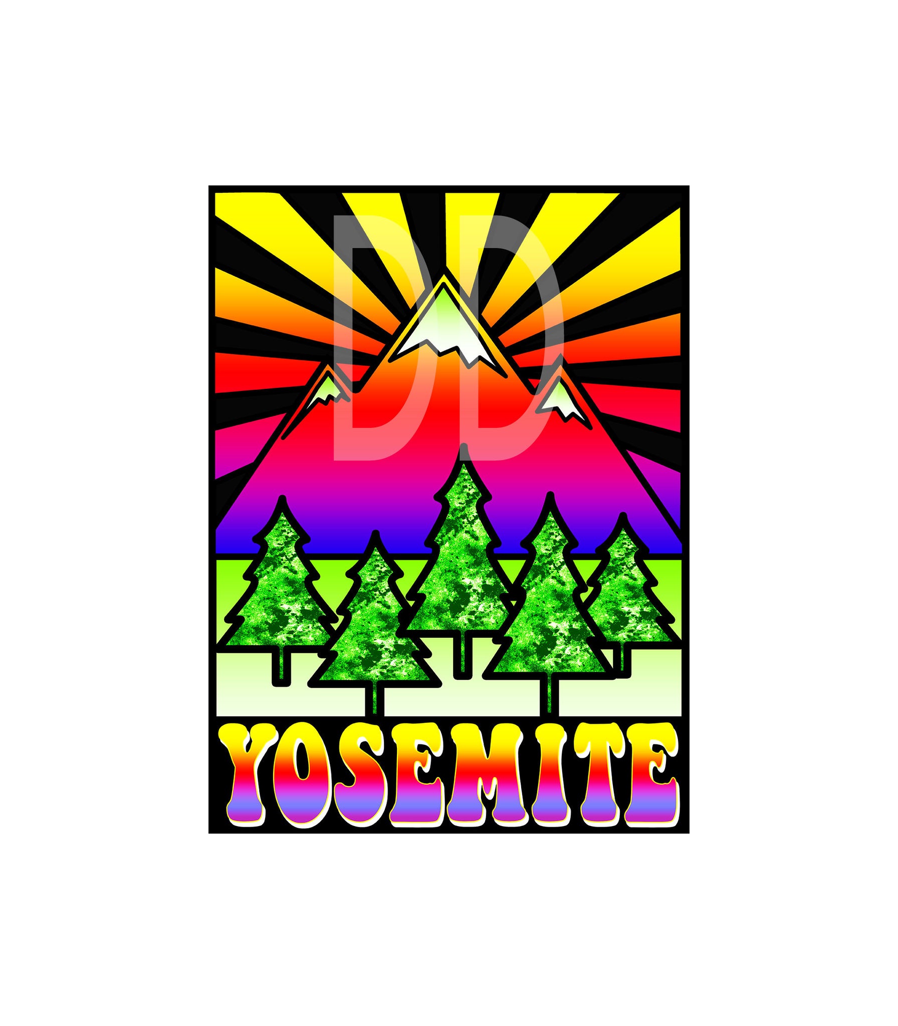 Yosemite National Park California Sticker Decal 3" x 4" Nature Hiking Hippie
