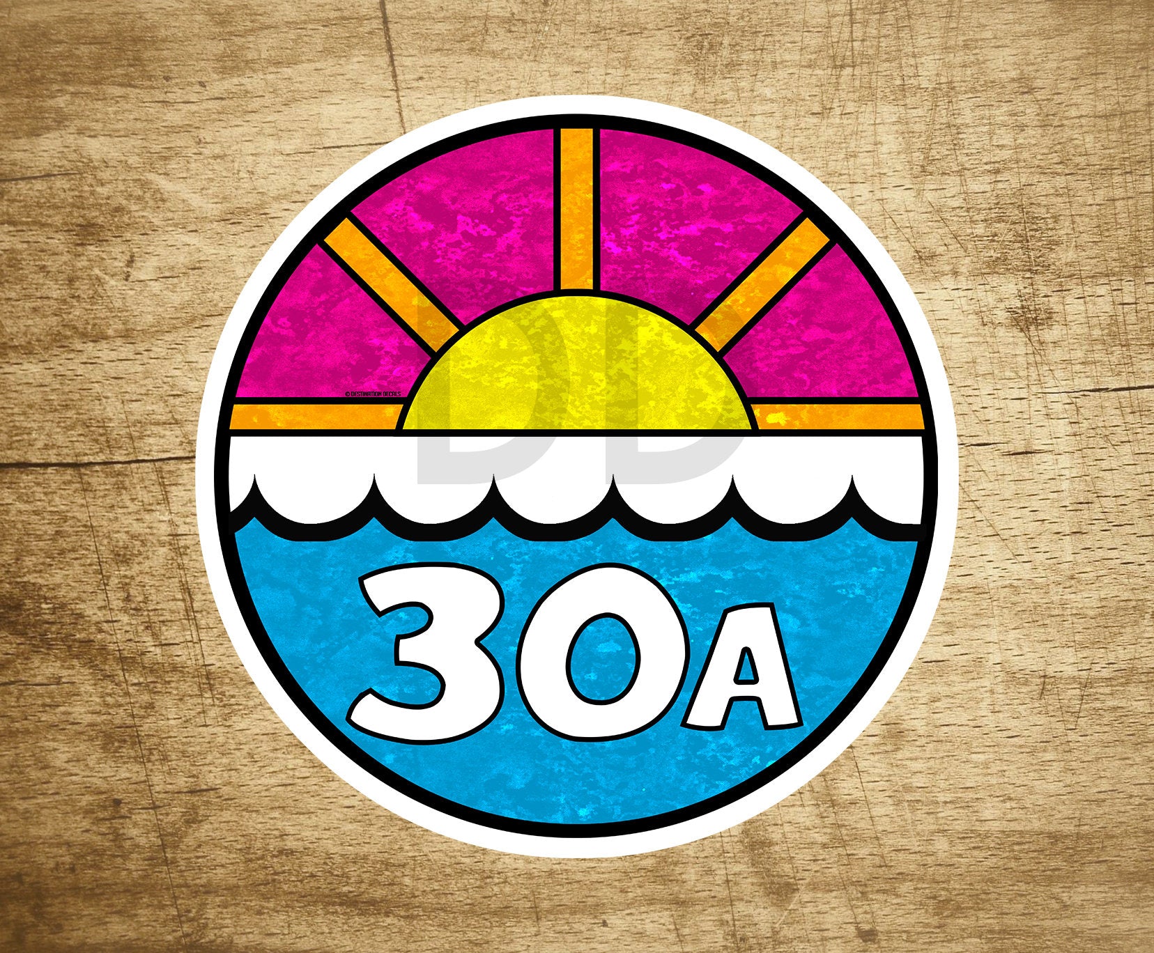 30A Florida Emerald Coast 30 A Beach Decal Sticker  3.5" Seaside Destin