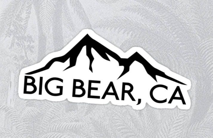 BIG BEAR California Decal Sticker Skiing Ski Mountain Mountains Snowboard Boating Hiking