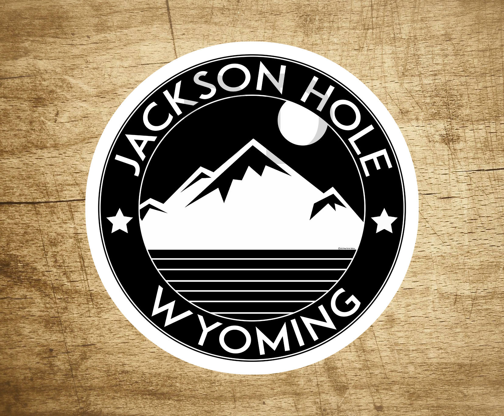 Skiing Jackson Hole Wyoming Sticker Decal Hike Ski Snowboard Mountain Bike Vinyl 3.5" x 3.5"