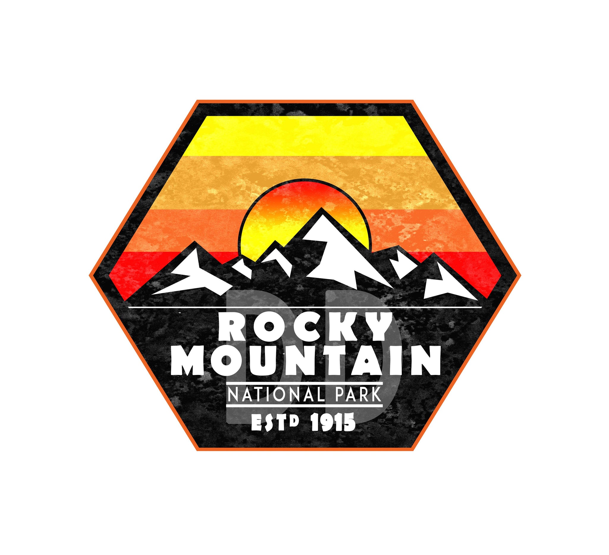 Rocky Mountain National Park Colorado Sticker Mountains Hiking Sticker 3.5" X 2.87"