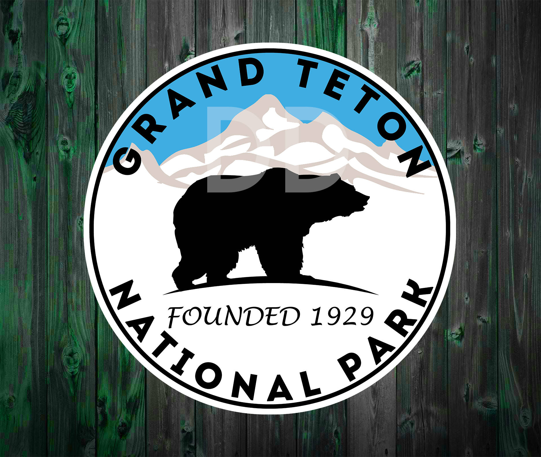 GRAND TETON National Park Wyoming Bear Mountains Sticker Decal 3" x 3"