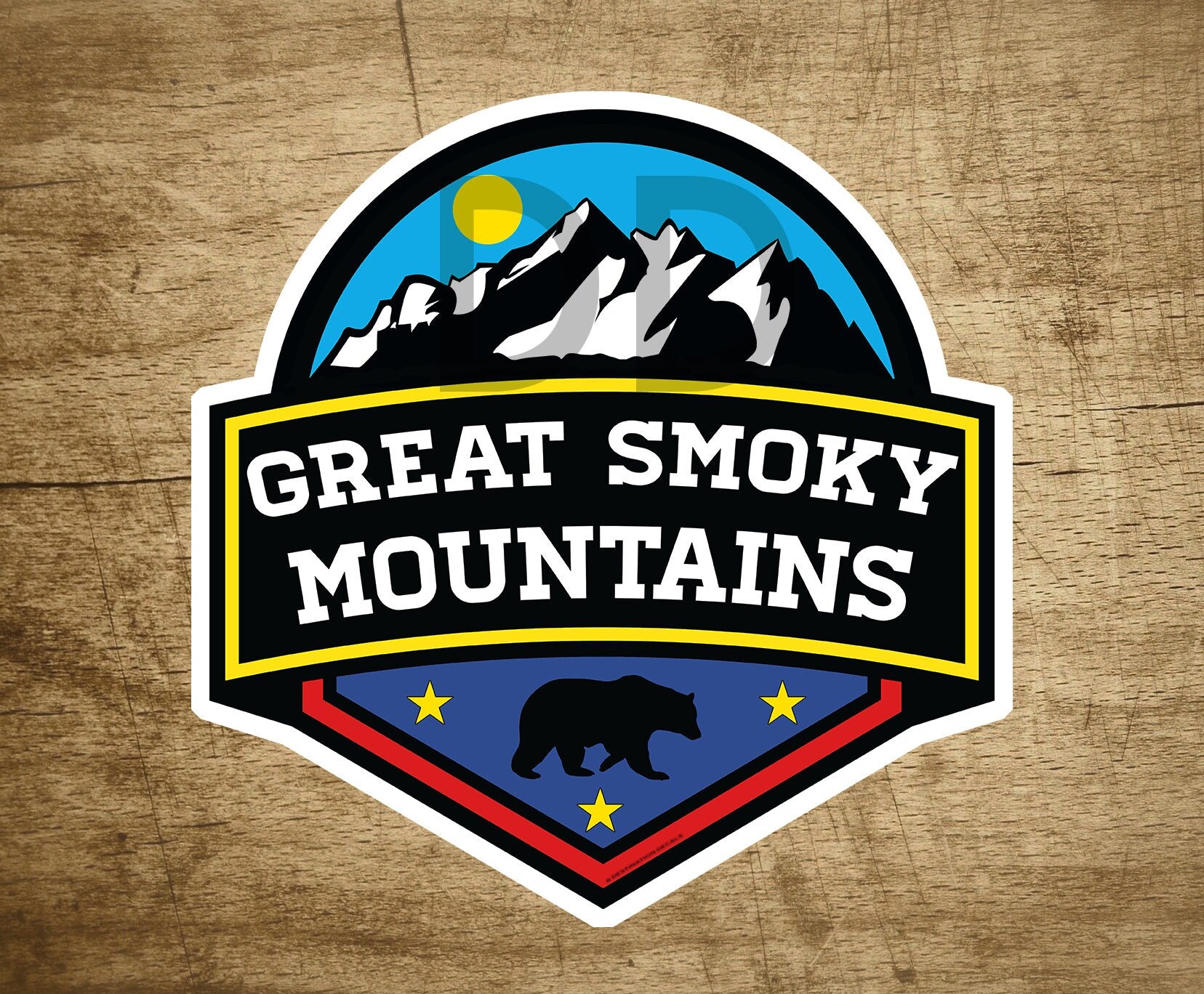 Great Smoky Mountains National Park Vinyl Decal Sticker 3" x 3" Tennessee Smokies Vintage Style