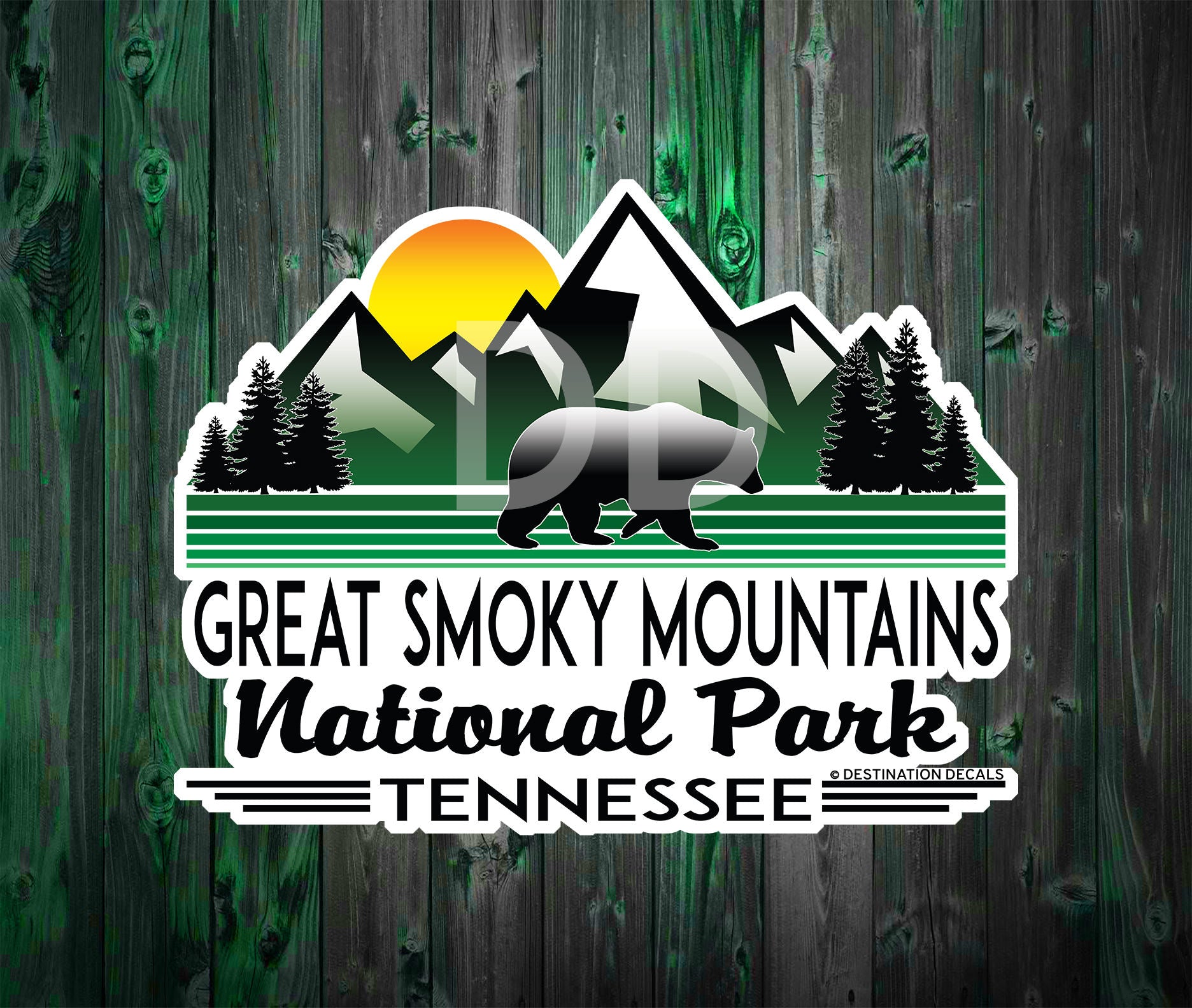 Great Smoky Mountains National Park Tennessee MOUNTAIN Hiking Sticker Decal 3.9" X 3"