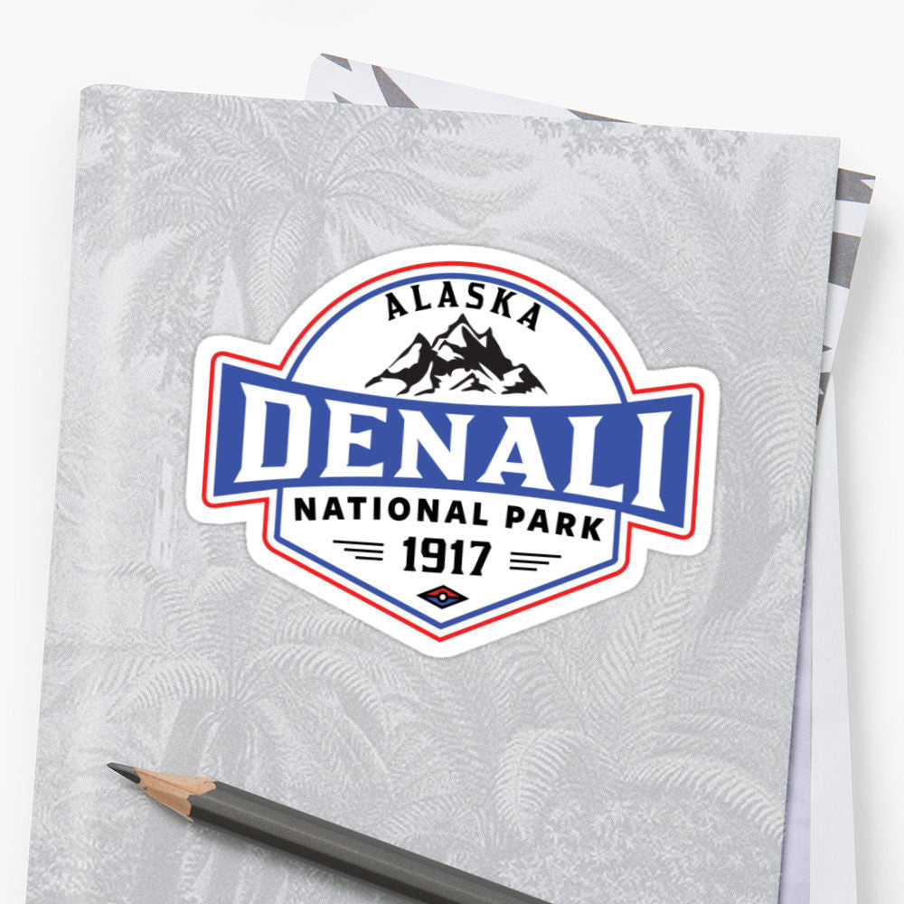 Denali National Park Vinyl Decal Sticker 3.9" x 3" Alaska