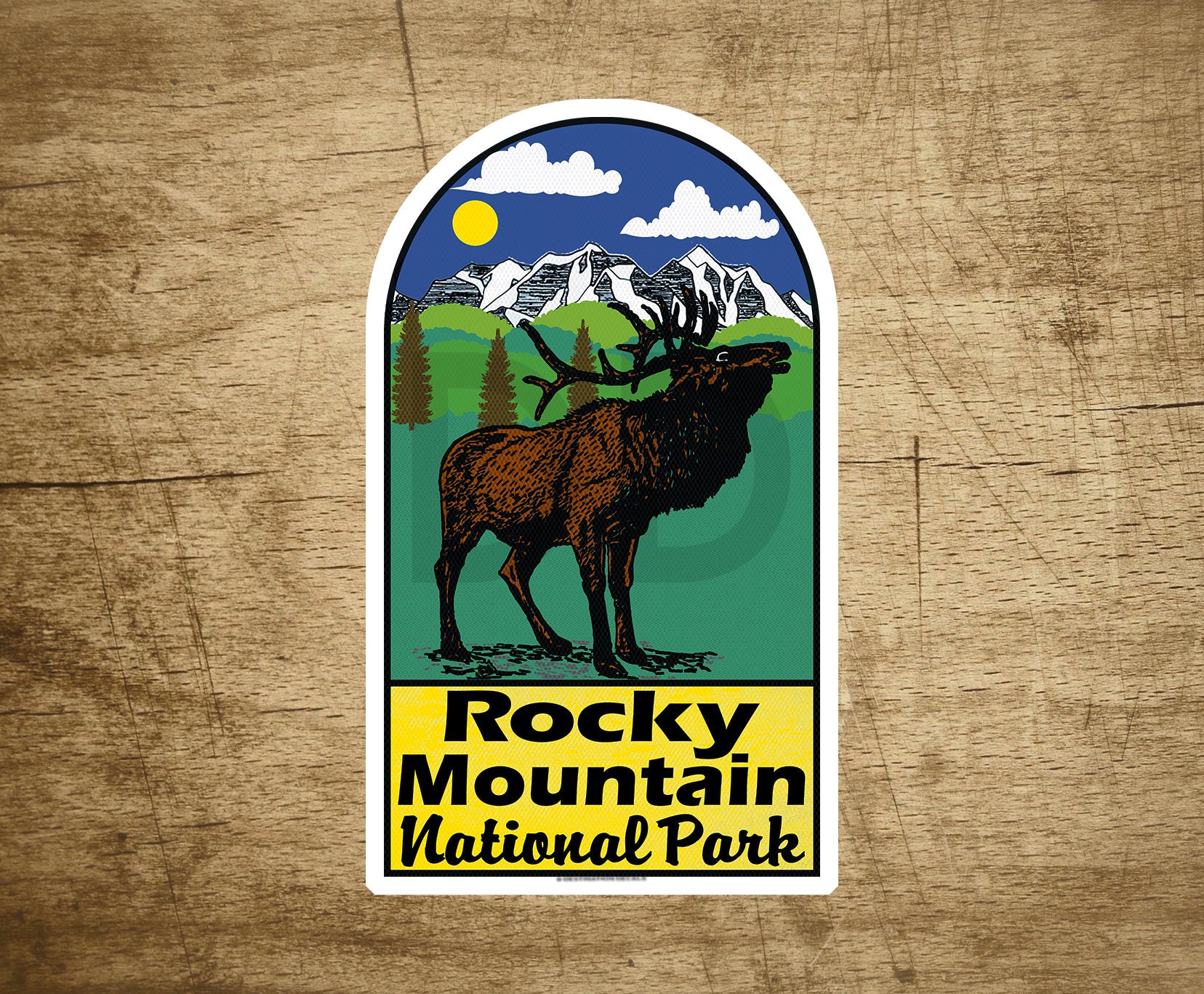 Rocky Mountain National Park Sticker Decal Colorado Vinyl 2.3" X 4" Vintage