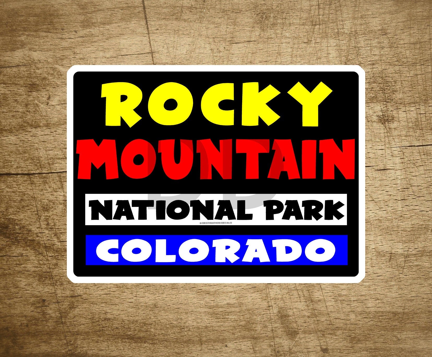 Rocky Mountain National Park Sticker Decal Colorado Vinyl 3.75" X 2.85" Indoor Outdoor