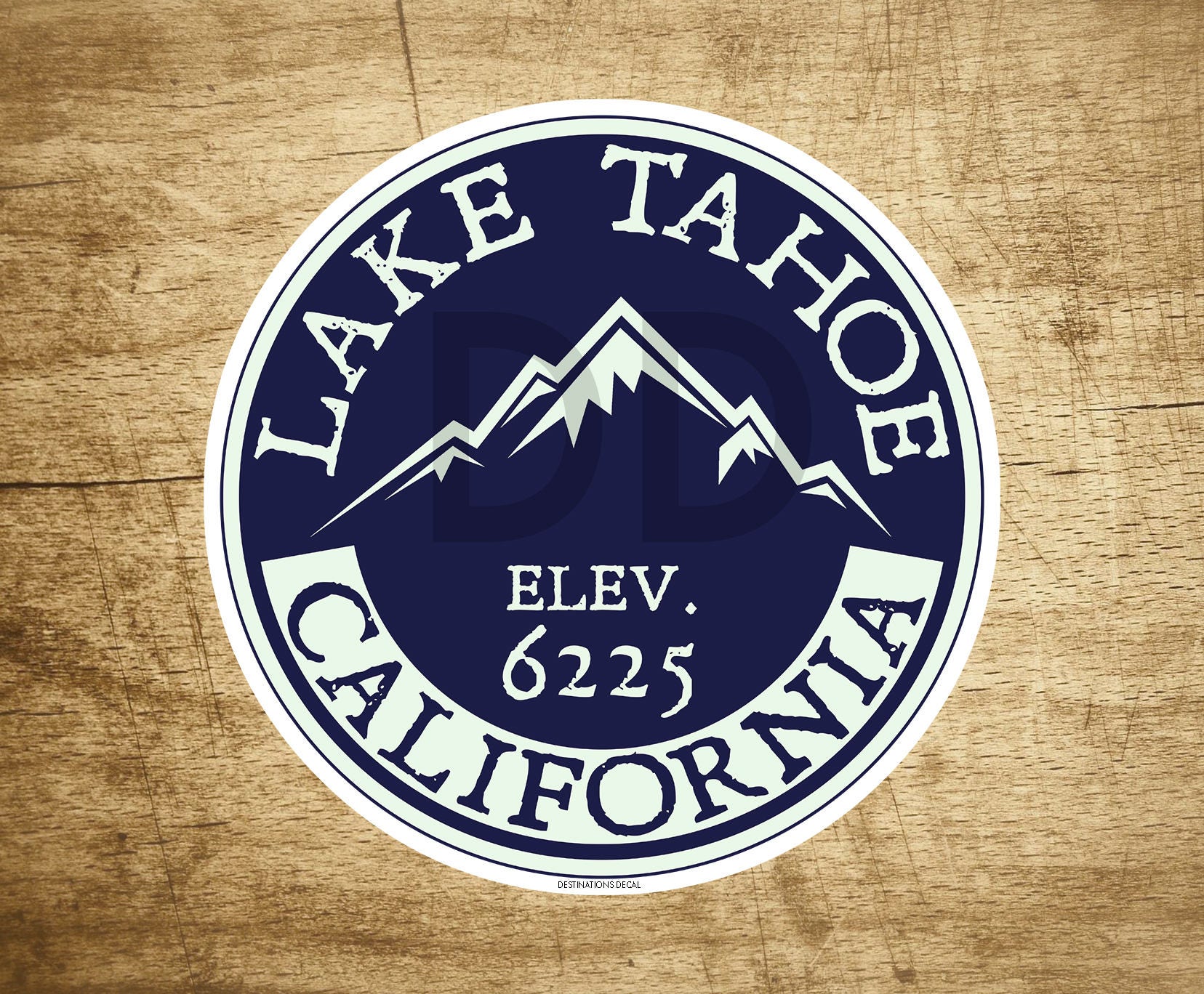Lake Tahoe California Decal Sticker  3" x 3" Skiing Lakes Boating