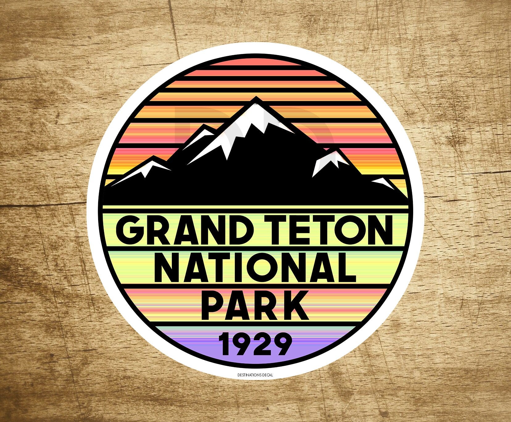 GRAND TETON National Park Wyoming Mountains Sticker Decal 3" x 3"