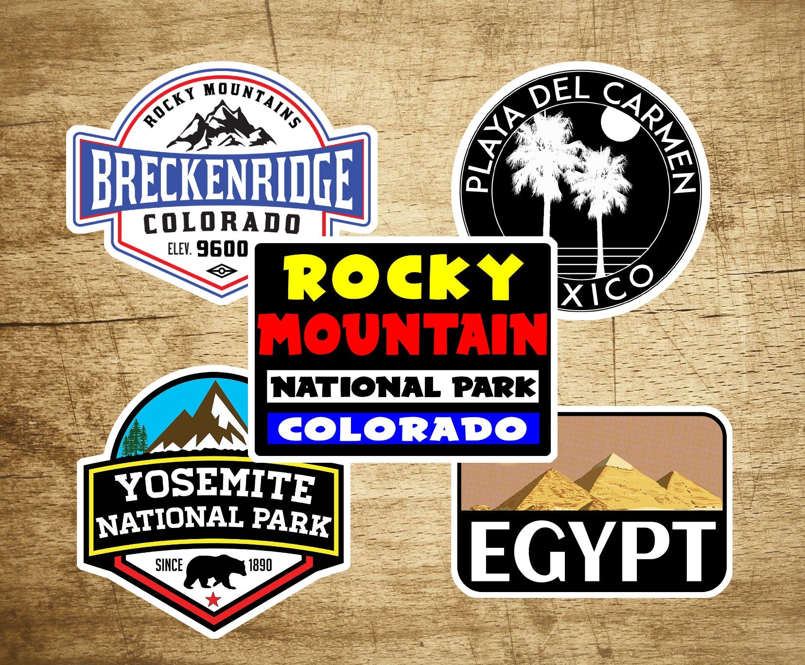National Park Stickers Any 5 Decals for 21 Dollars Travel Skiing Free Shipping