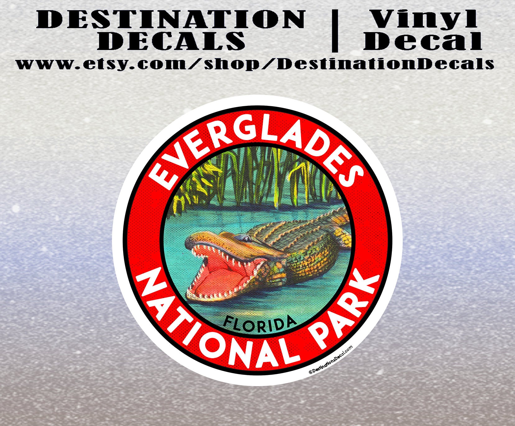 Everglades National Park Florida Sticker Decal 3" x 3" Vacation