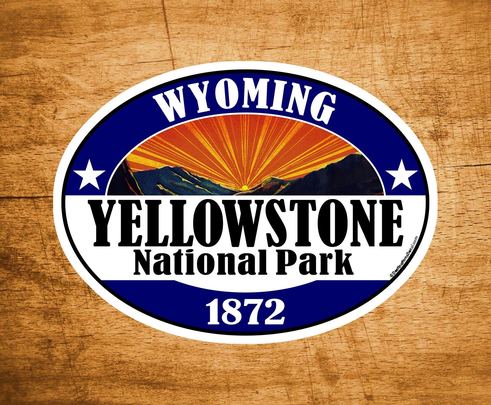 Yellowstone National Park Wyoming 4" x 2.9" Decal Sticker