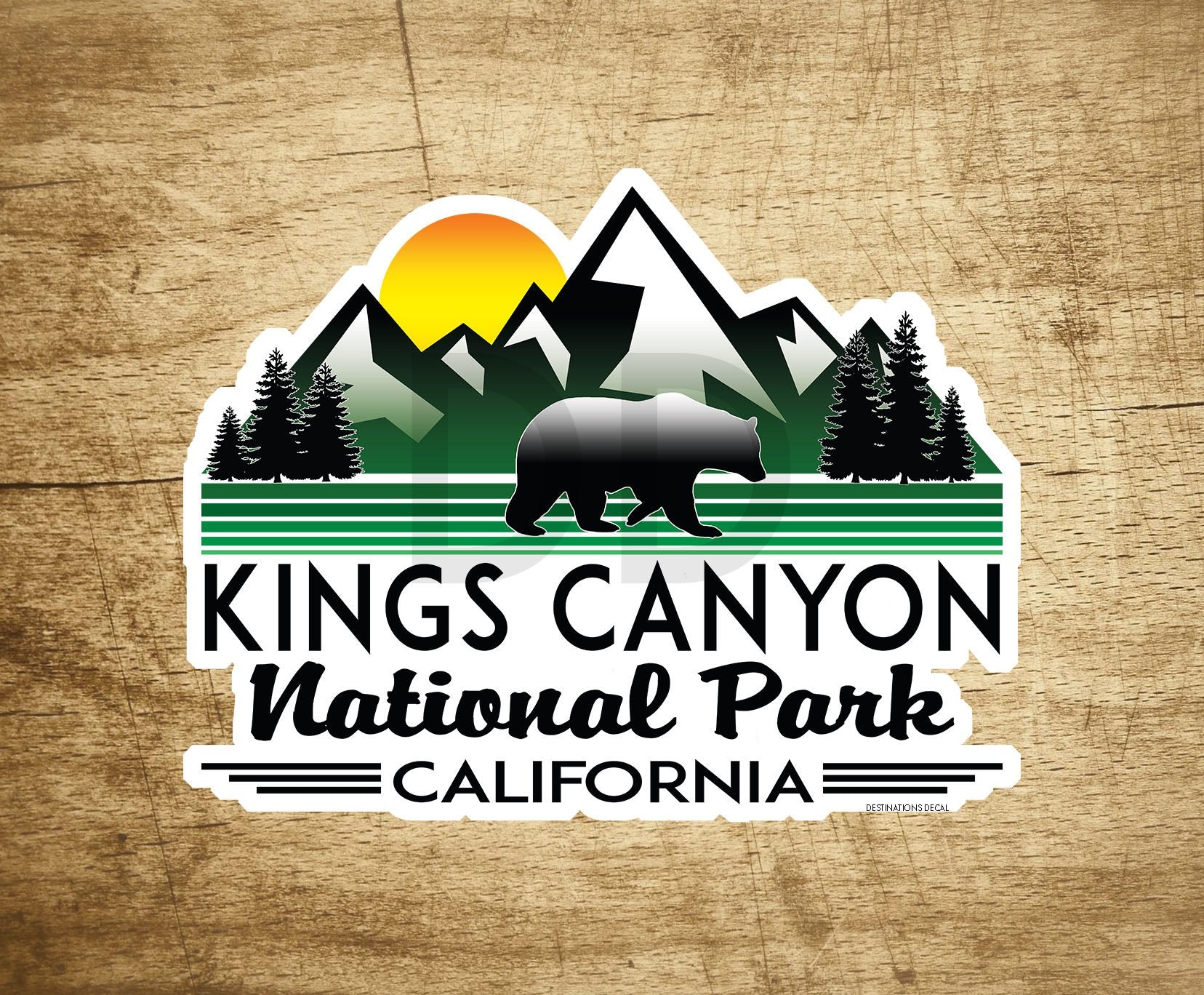 Kings Canyon National Park California Decal Sticker Vinyl Mountains Explore Hiking Camping
