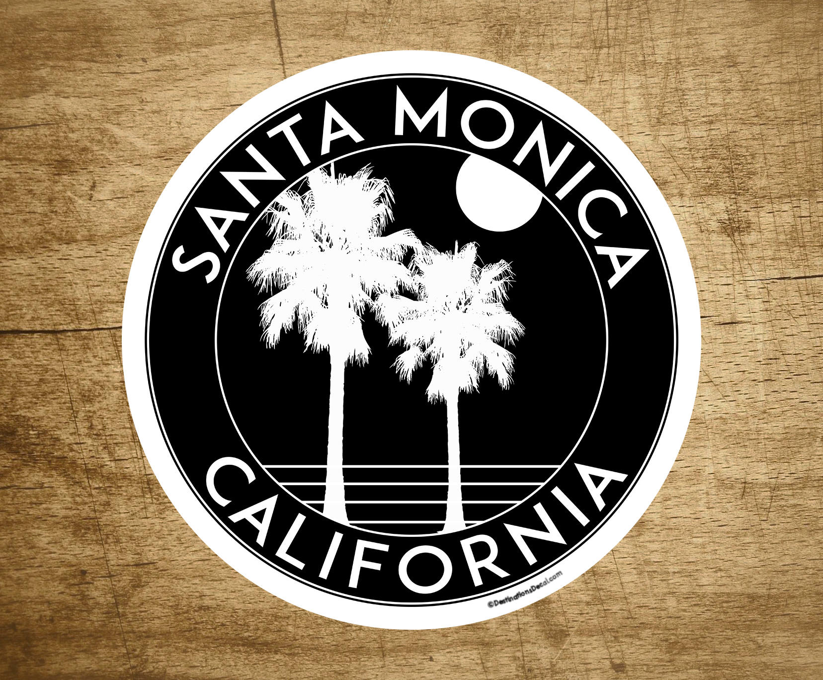 Santa Monica California 3" Decal Sticker Surfing Pacific Ocean Surf