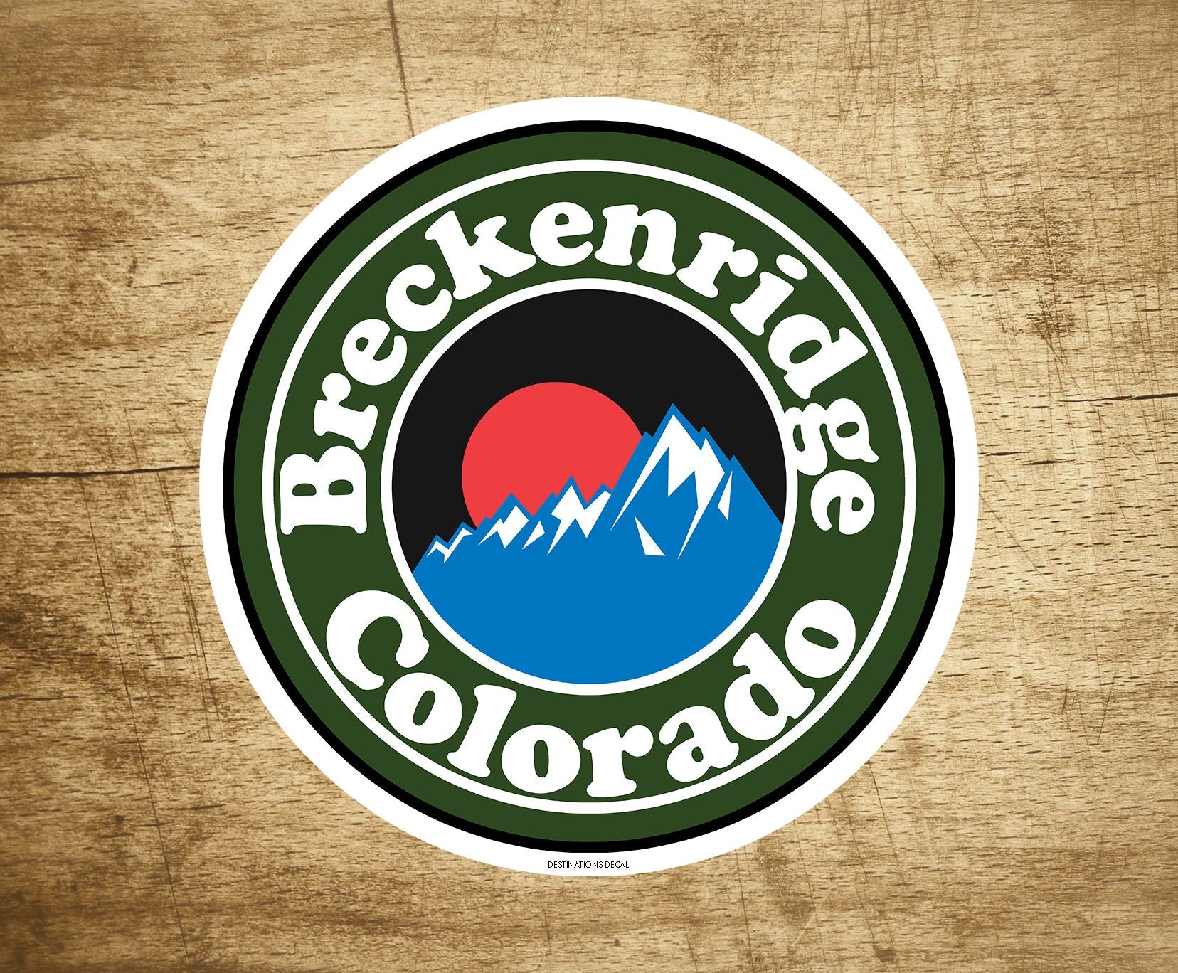 Skiing Breckenridge Colorado Decal Sticker 3" x 3" Hiking Snowboarding Ski