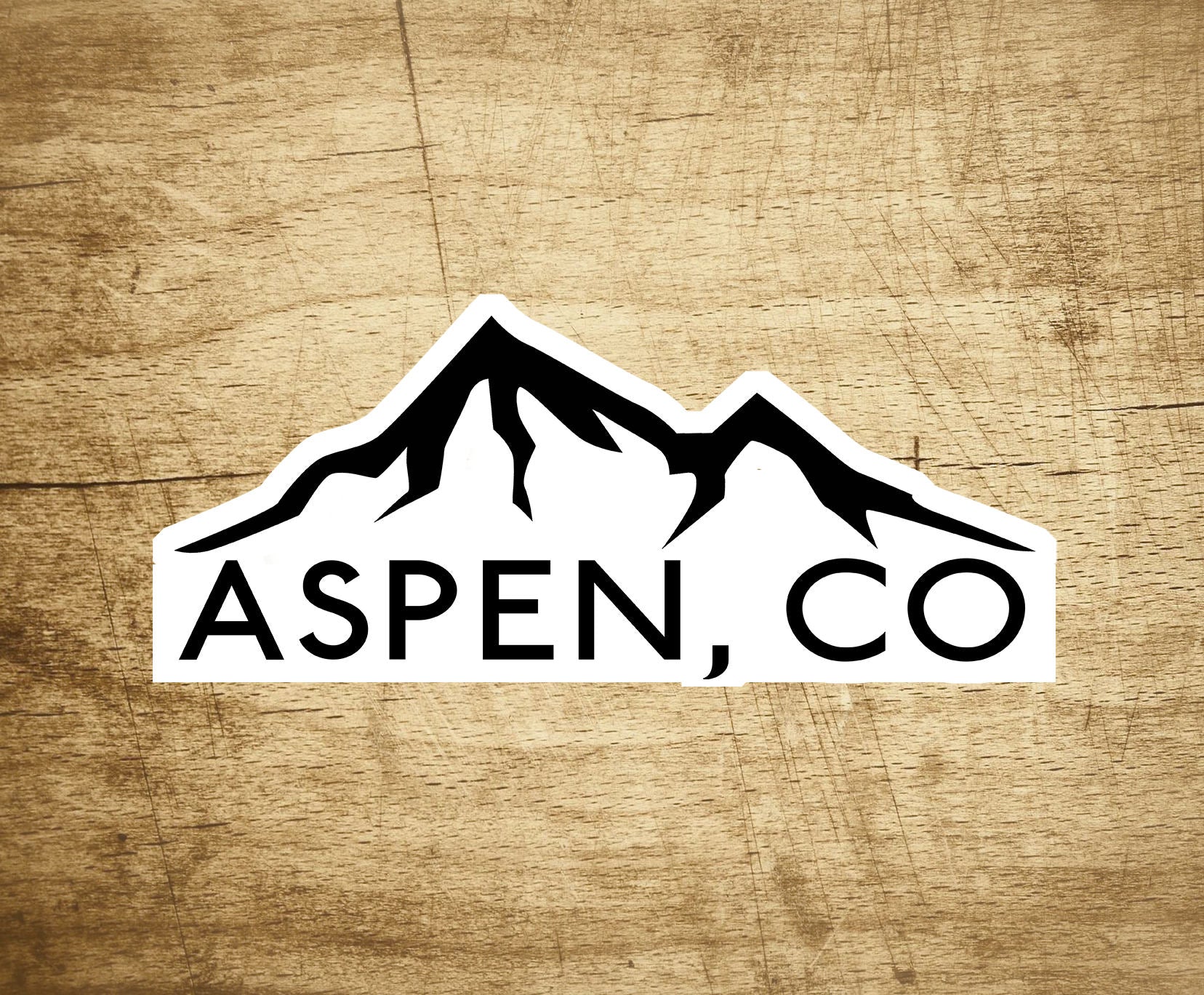 Aspen Colorado Decal Sticker Skiing Ski Mountain 4" x 1.7"