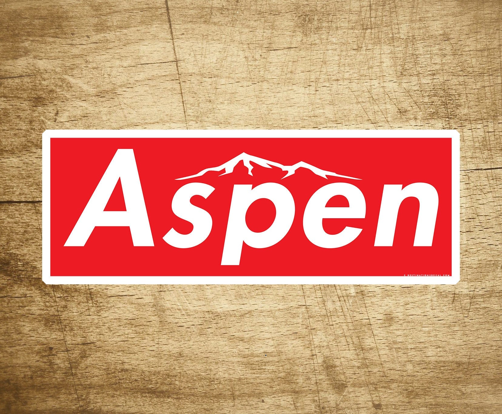 Ski Aspen Colorado Decal Sticker 3.75" x 1.5" Skiing Snowboarding