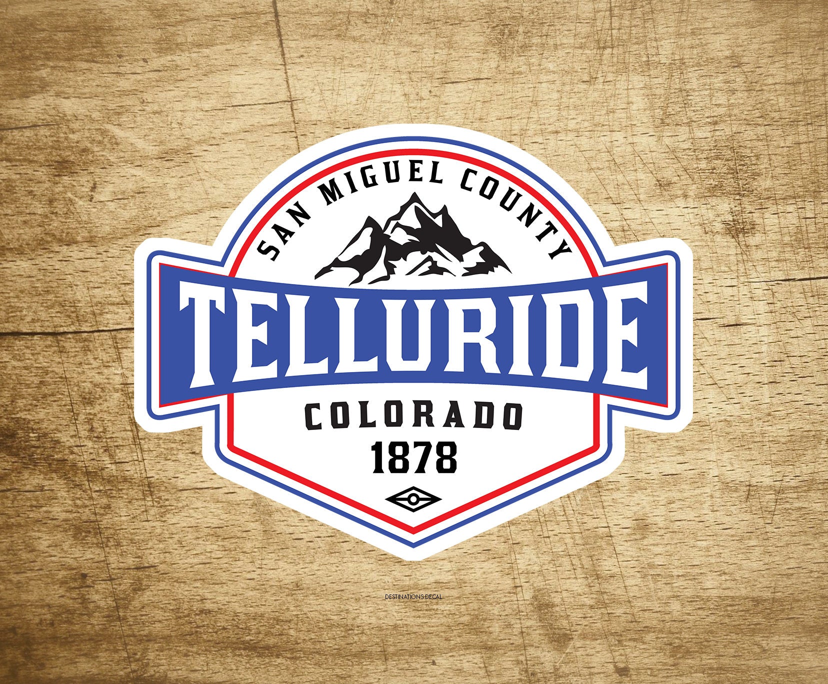 Telluride Colorado Skiing Mountains Decal Sticker 3.9" x 3" Snowboard