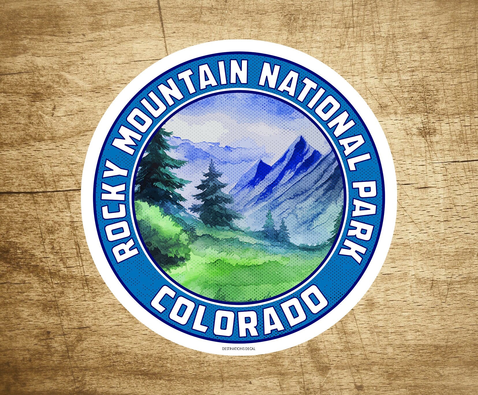Rocky Mountain National Park Sticker Decal Colorado Vinyl 3" X 3" Indoor Outdoor