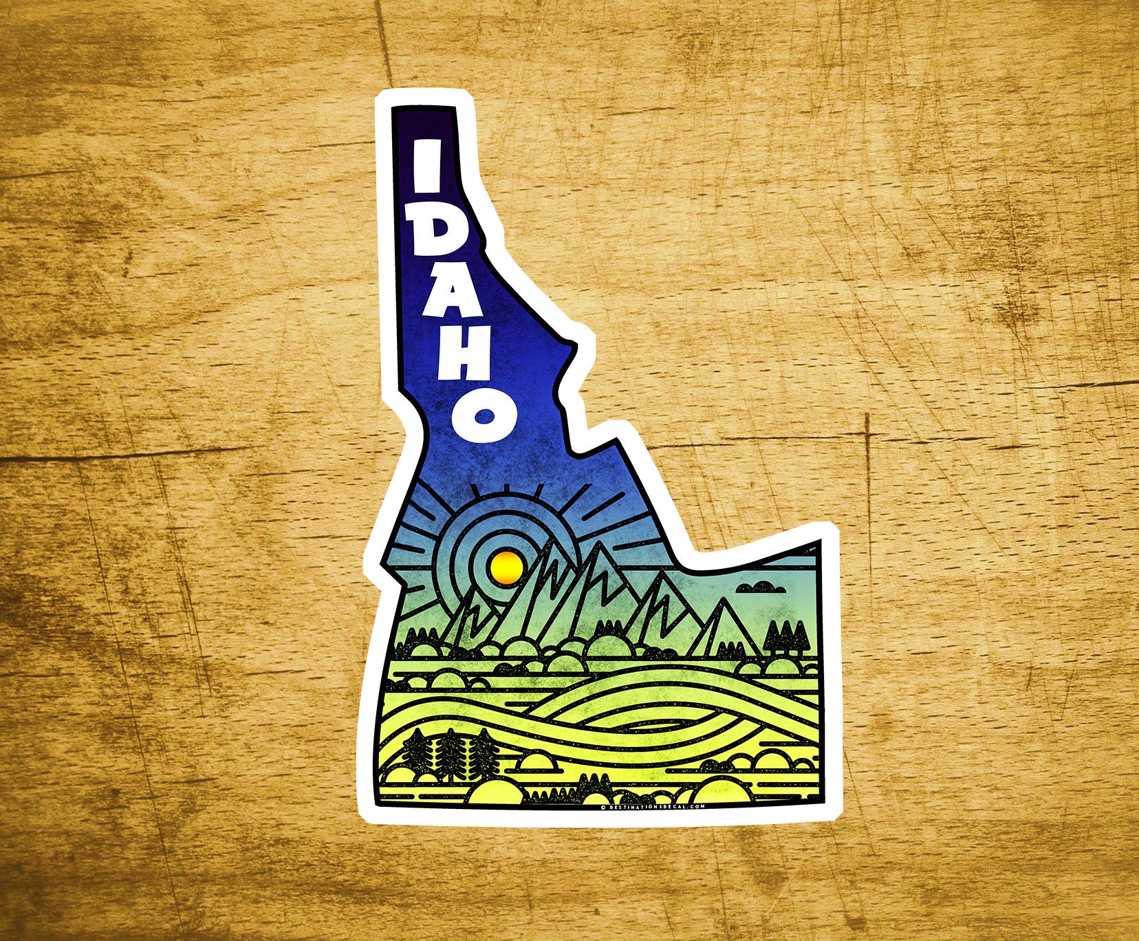 Idaho 2.3" x 3.5" Sticker Decal Boise Pocatello Coeur d'Alene Lewiston Yellowstone Mountains Nature
