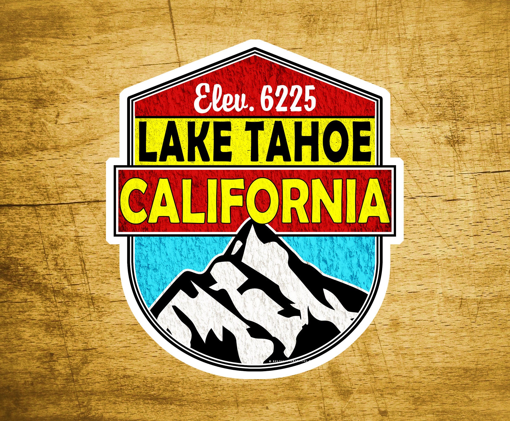 Lake Tahoe California Decal Sticker  3" x 3.4" Skiing Lakes Boating
