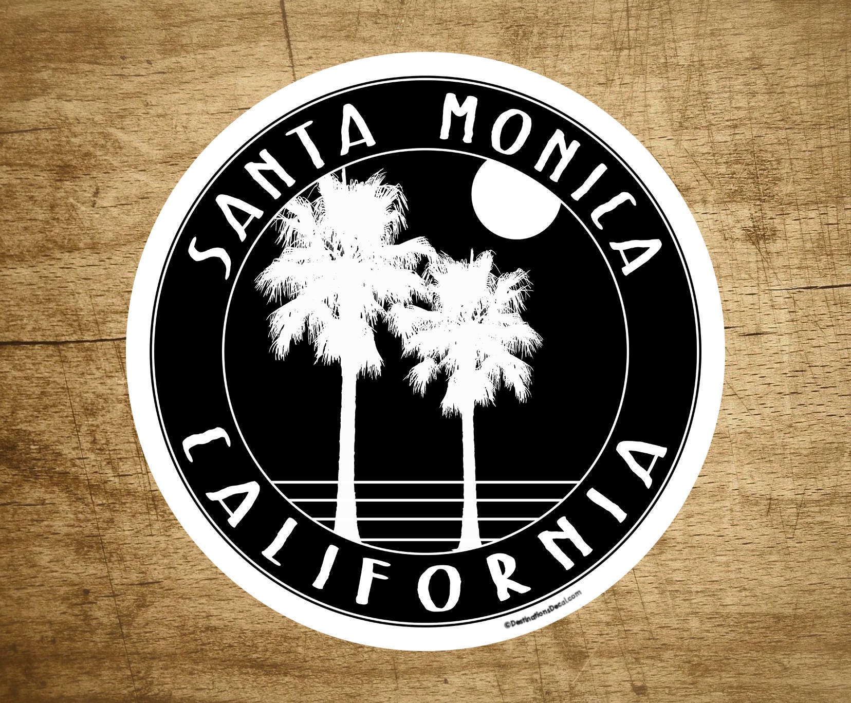 Santa Monica California 3" Decal Sticker Surfing Pacific Ocean Surf