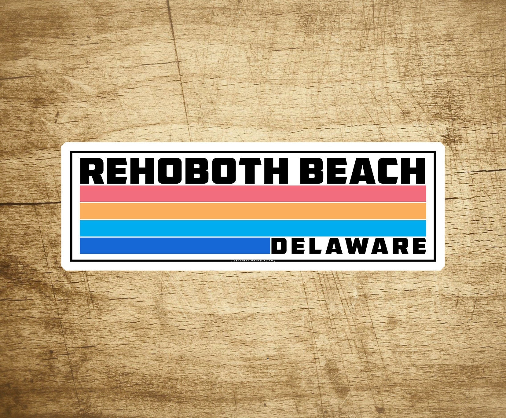 Rehoboth Beach Delaware Sticker Travel Decal 3.75" X 1.3"