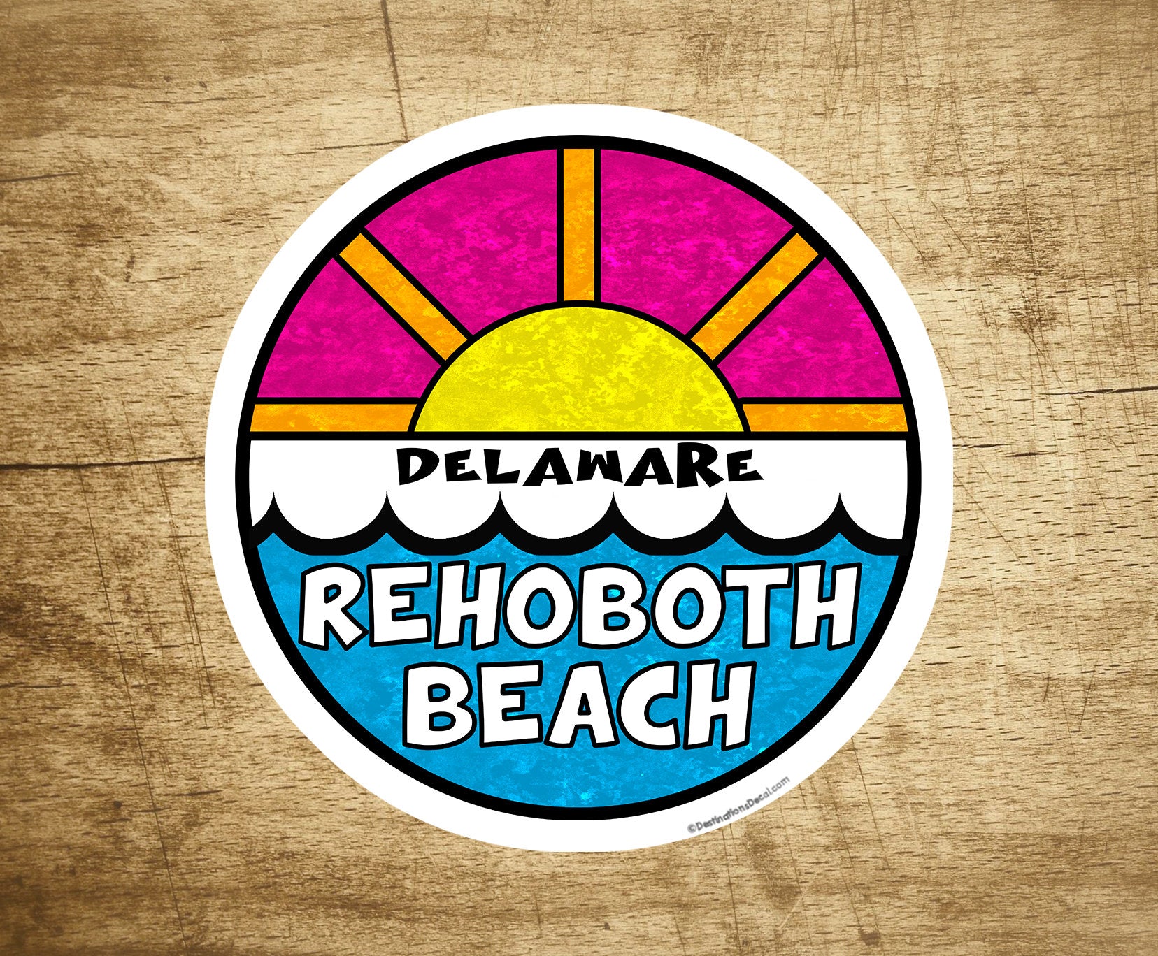 Rehoboth Beach Delaware Sticker Travel Decal 3"