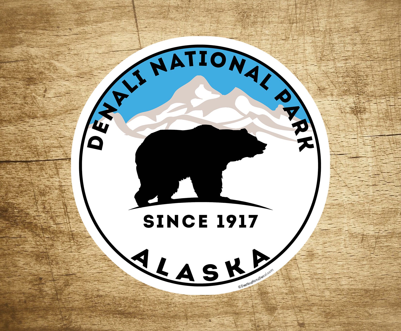 Denali National Park Vinyl Decal Sticker 3" Alaska Decals Stickers