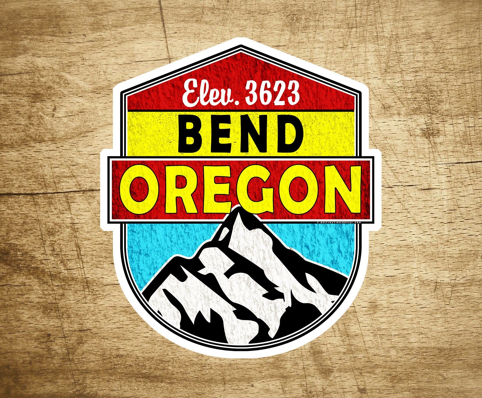 Ski Bend Oregon Decal Sticker  3" x 3.4" Skiing Snowboarding