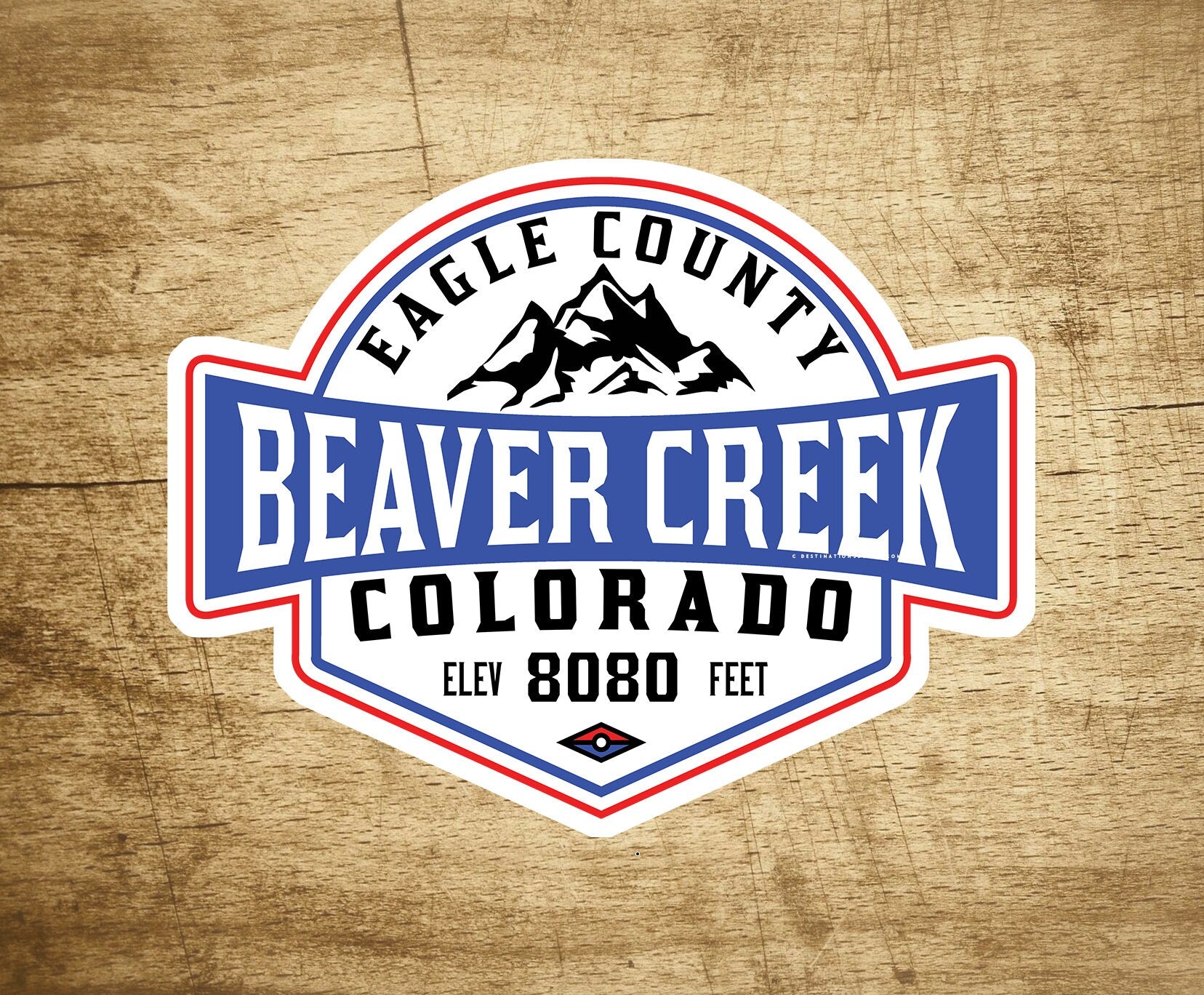 Ski Beaver Creek Colorado Decal Sticker 3 1/2" x 2 7/8" Skiing Snowboarding