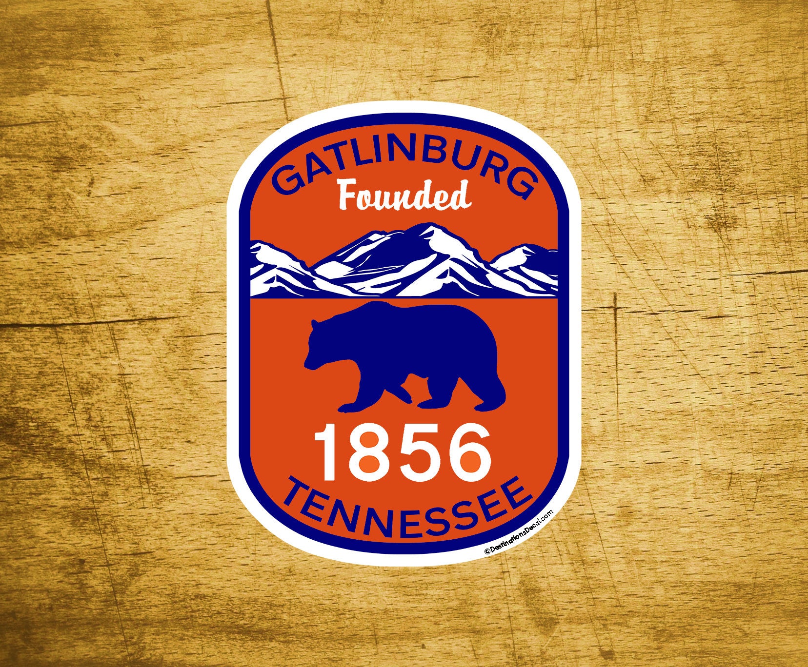 Gatlinburg Tennessee Decal Sticker 3" x 4" Great Smoky Mountains
