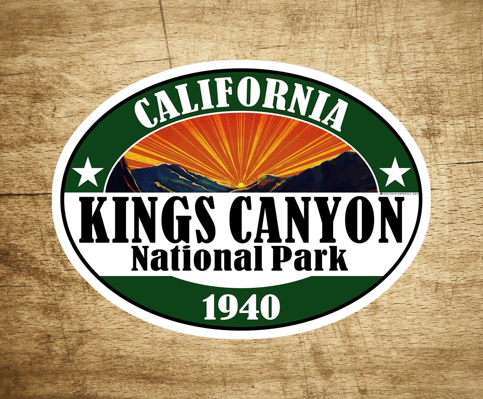 Kings Canyon National Park California Decal Sticker Vinyl Mountains 3 5/8"